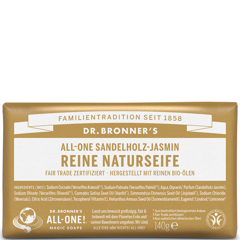Bild: Dr. Bronner's Seifenstück Sandelholz Jasmin