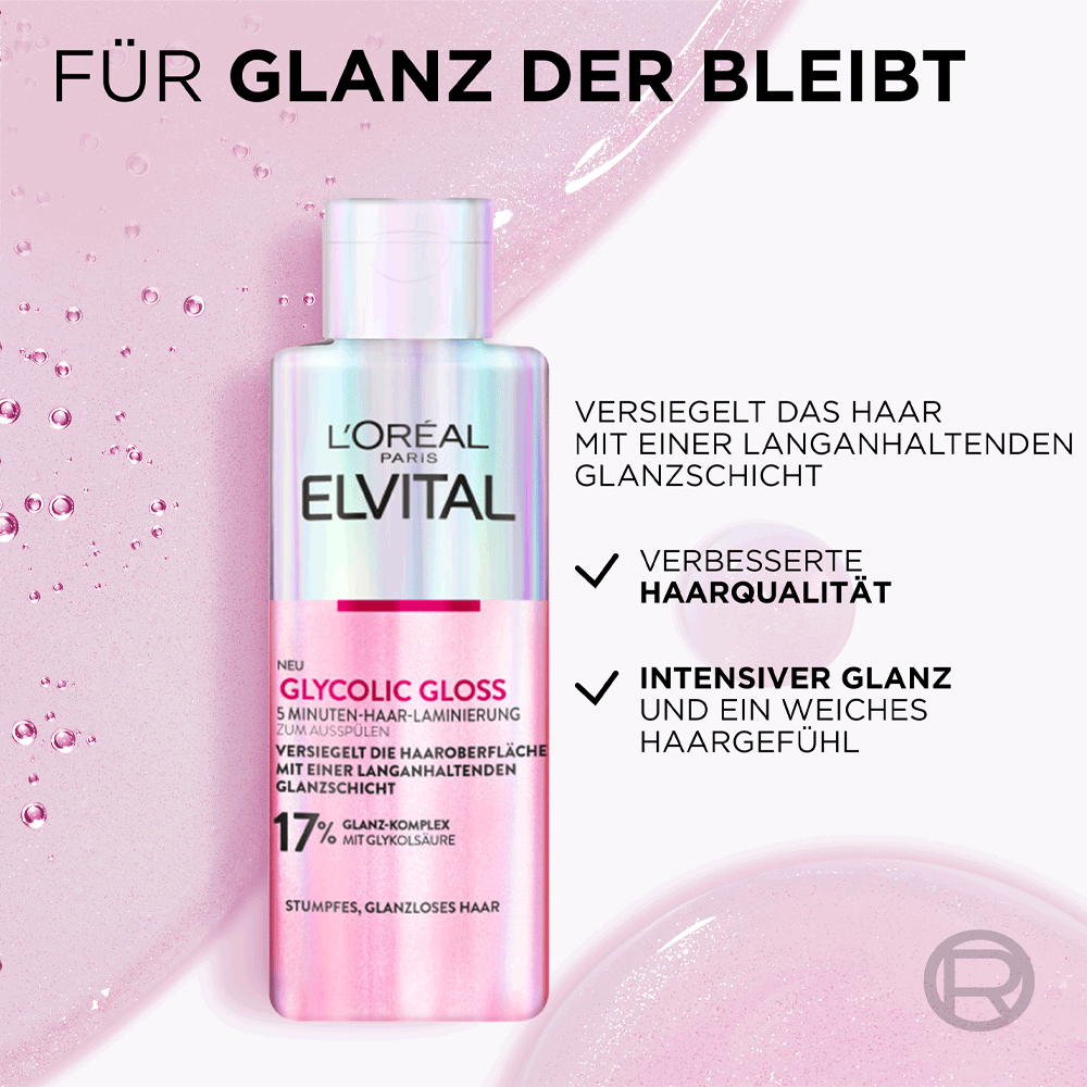 Bild: L'ORÉAL PARIS ELVITAL Glycolic Gloss 5 Minuten Haar-Laminierung