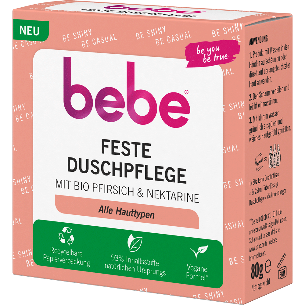 Bild: bebe Feste Dusche mit Bio Pfirsich & Nektarine