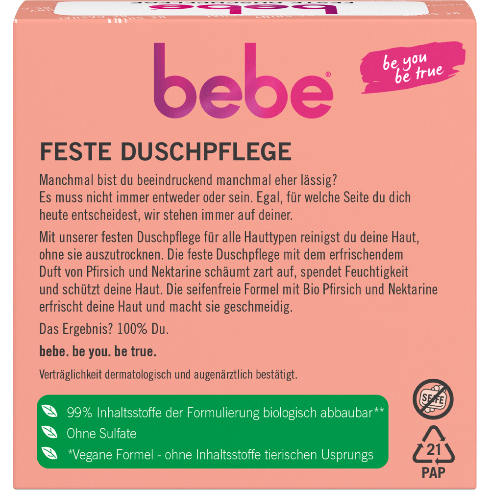 Bild: bebe Feste Dusche mit Bio Pfirsich & Nektarine