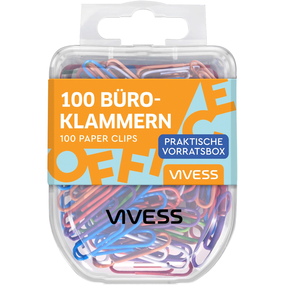 Bild: Vivess Büroklammern bunt 