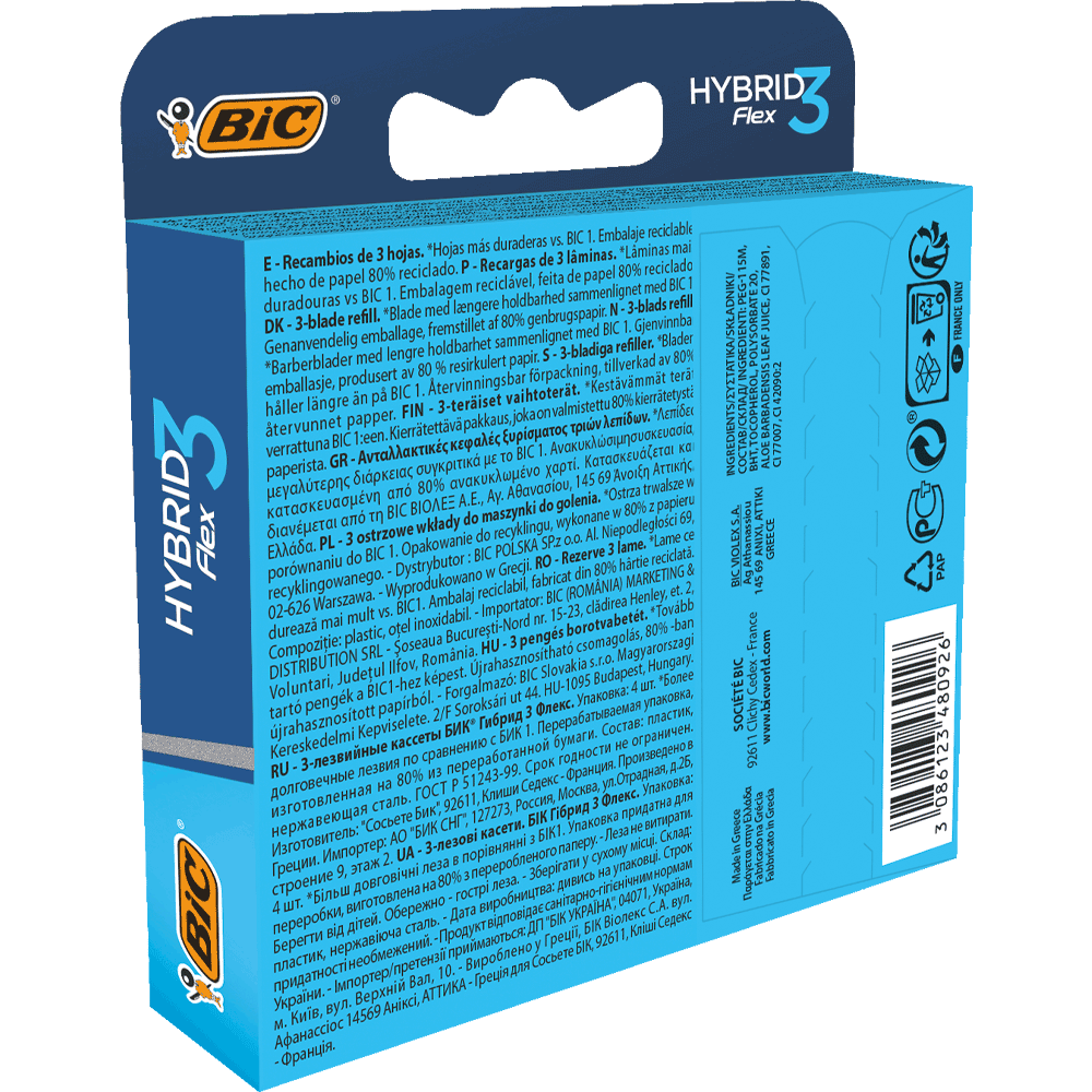 Bild: BIC Hybrid Flex 3 Klingen