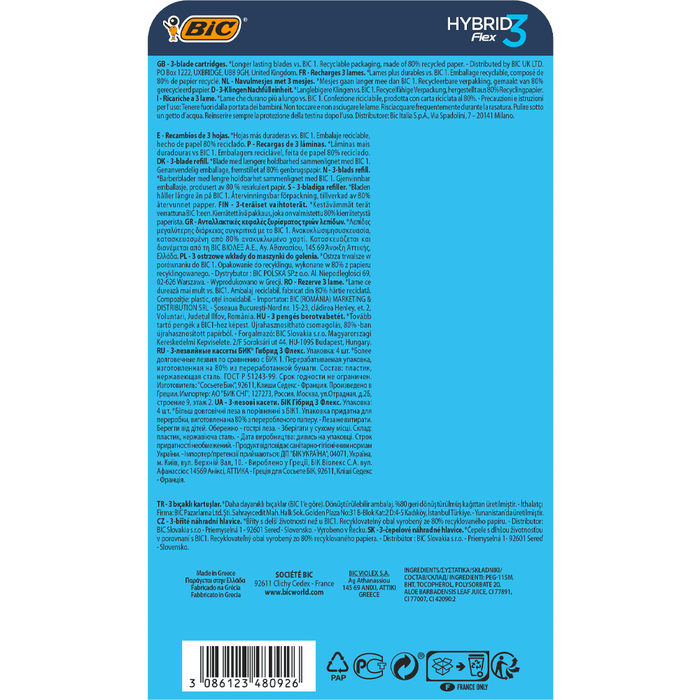 Bild: BIC Hybrid Flex 3 Klingen