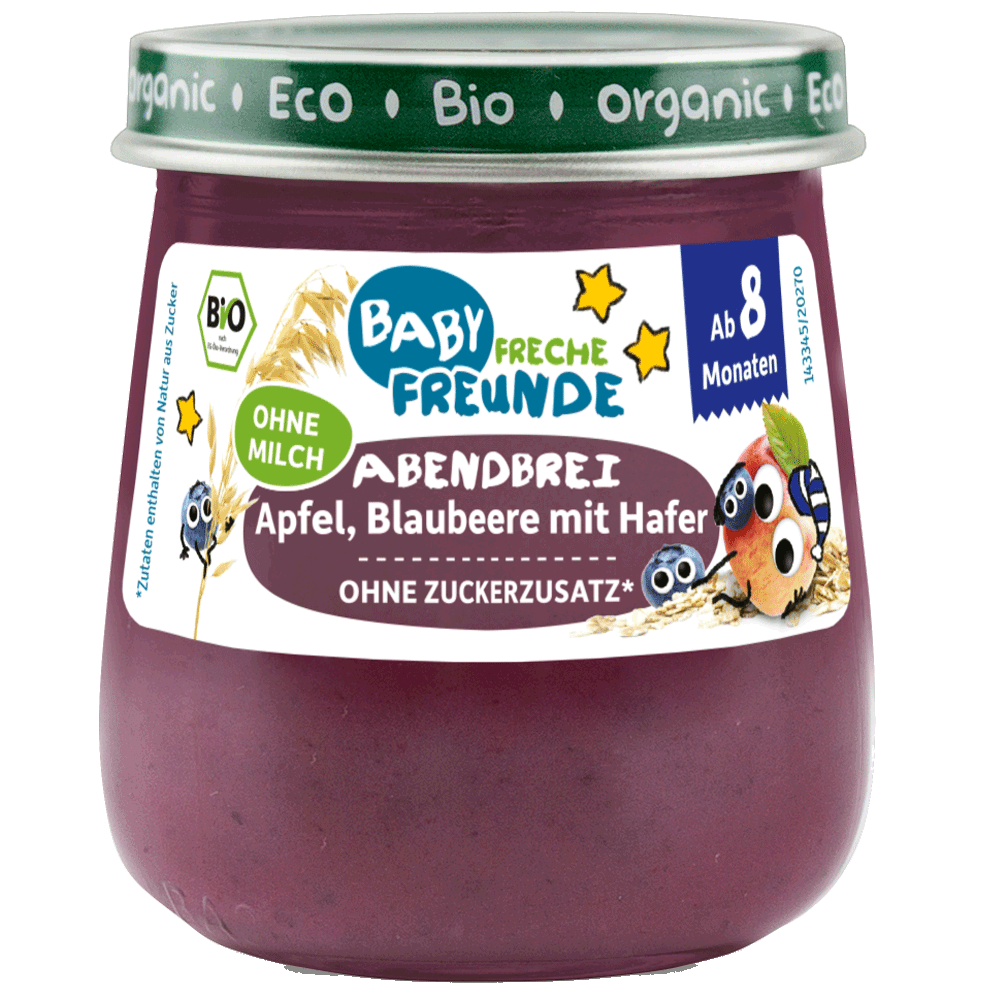 Bild: Freche Freunde Abendbrei Apfel Blaubeere Hafer