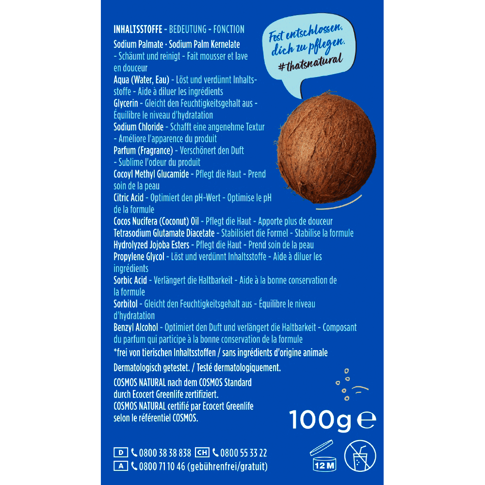 Bild: Nature Box Feste Dusche Kokos