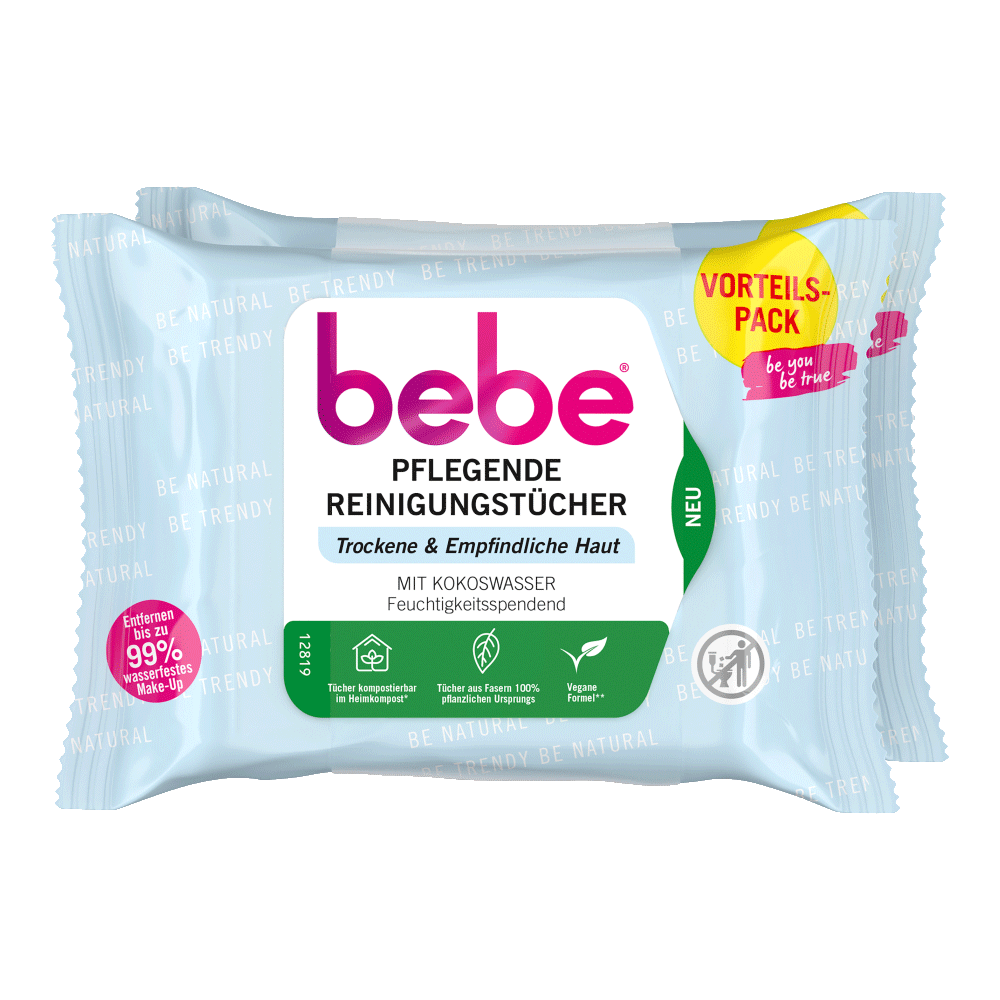 Bild: bebe Pflegende Reinigungstücher Duo