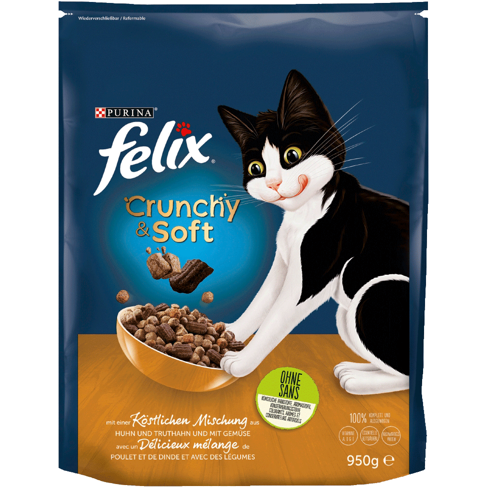 Bild: Felix Crunchy & Soft Huhn und Truthahn mit Gemüse