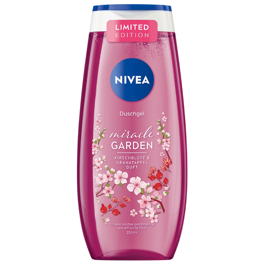 Bild: NIVEA Miracle Garden Duschgel Kirsche & Granatapfel