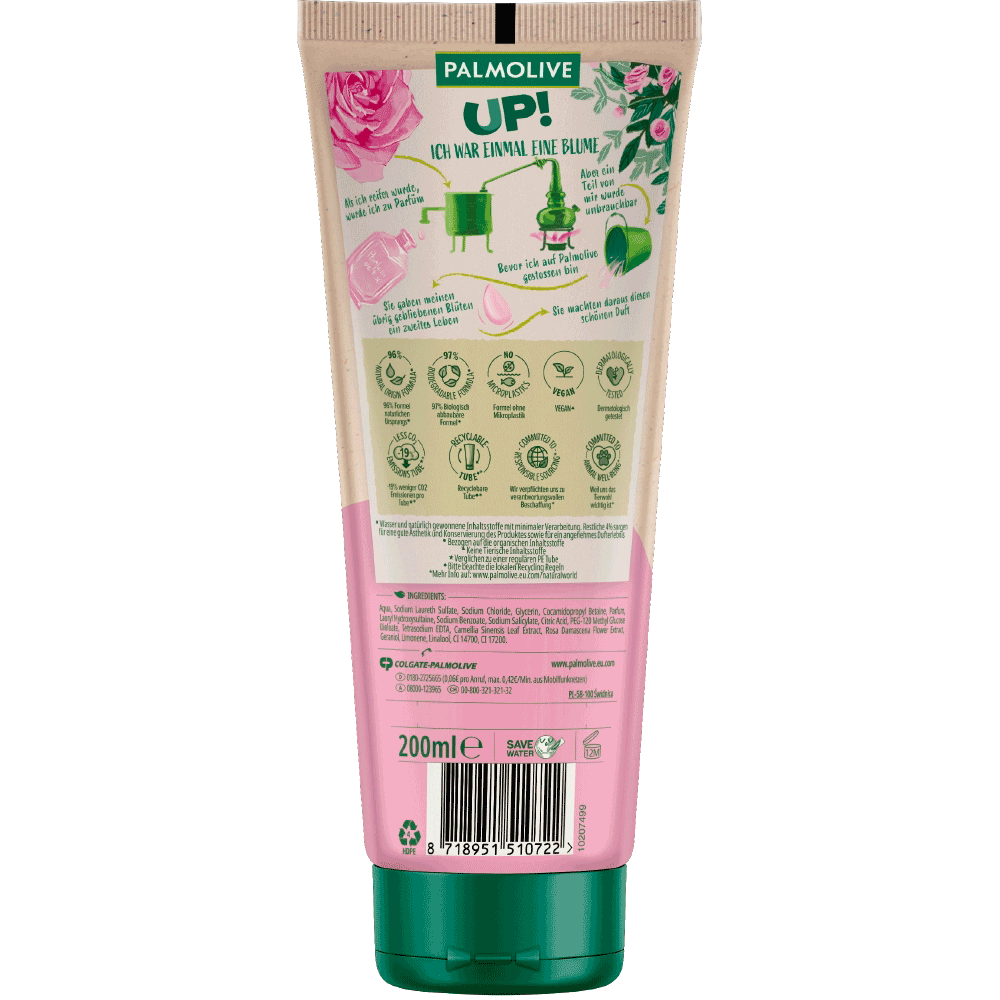 Bild: Palmolive Duschgel upcycled - Rosenblüten & Schwarzteeduft