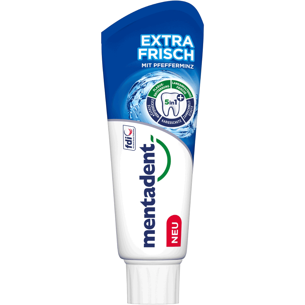 Bild: mentadent Zahncreme Extra Frisch