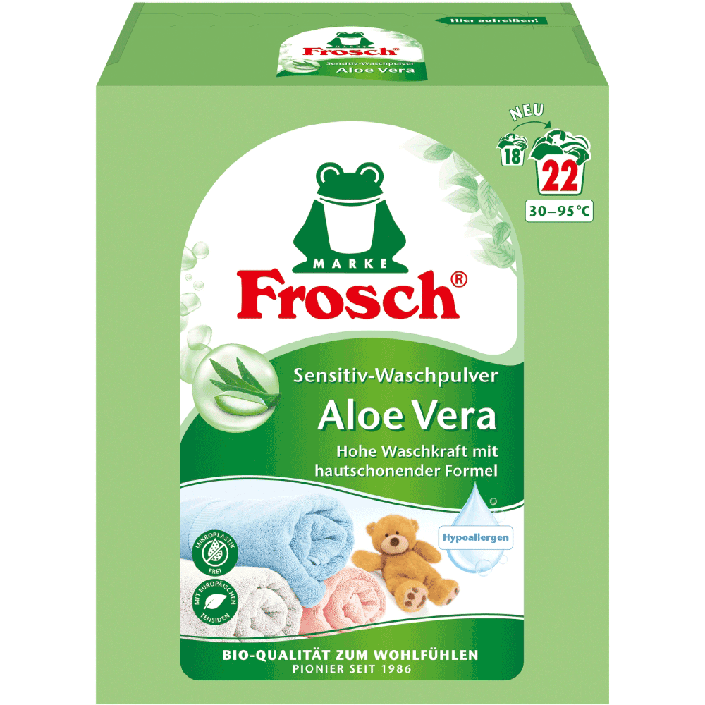 Bild: Frosch Waschpulver Sensitiv Aloe Vera