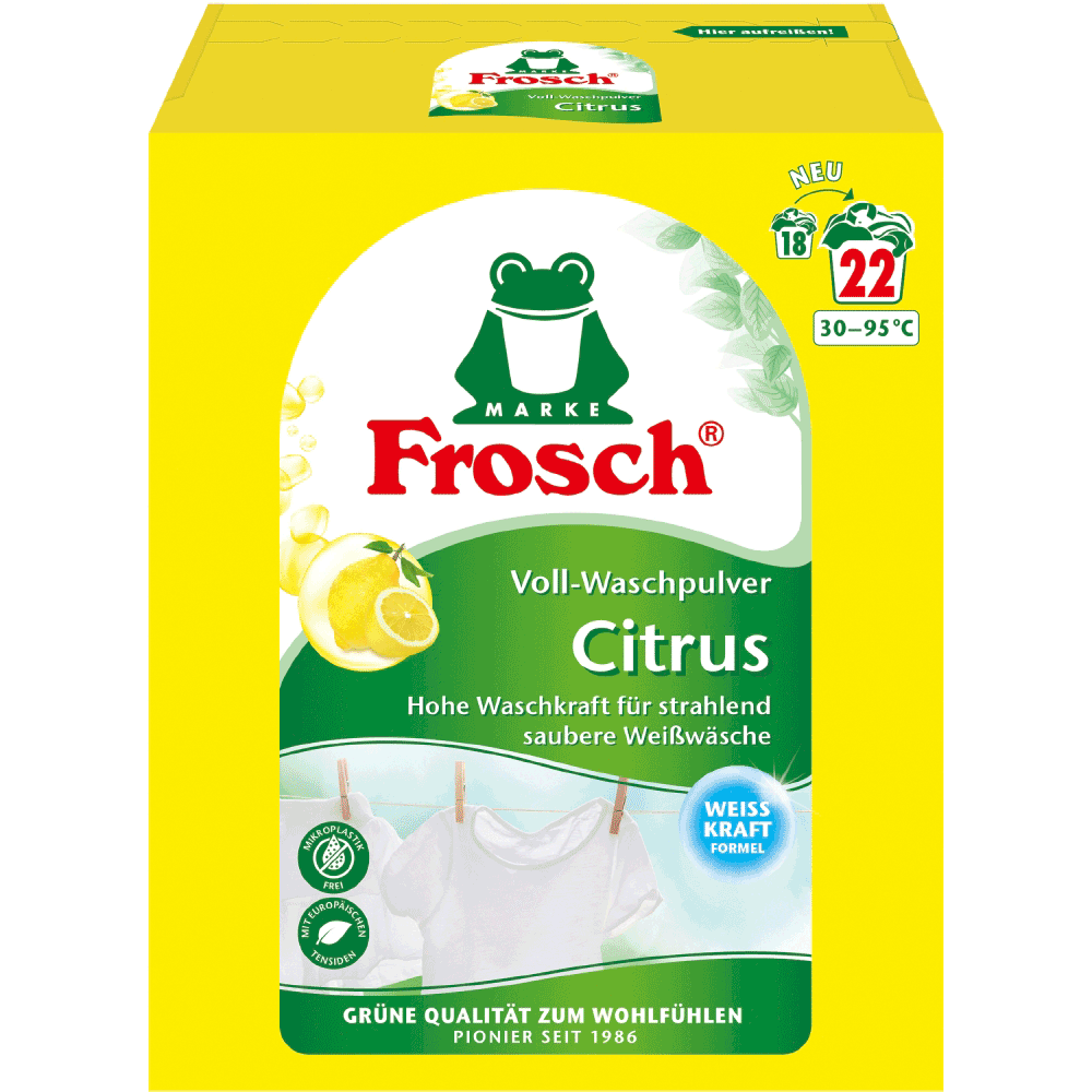 Bild: Frosch Voll-Waschpulver Citrus