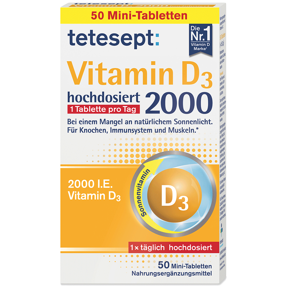 Bild: tetesept: Vitamin D3 Mini-Tabletten