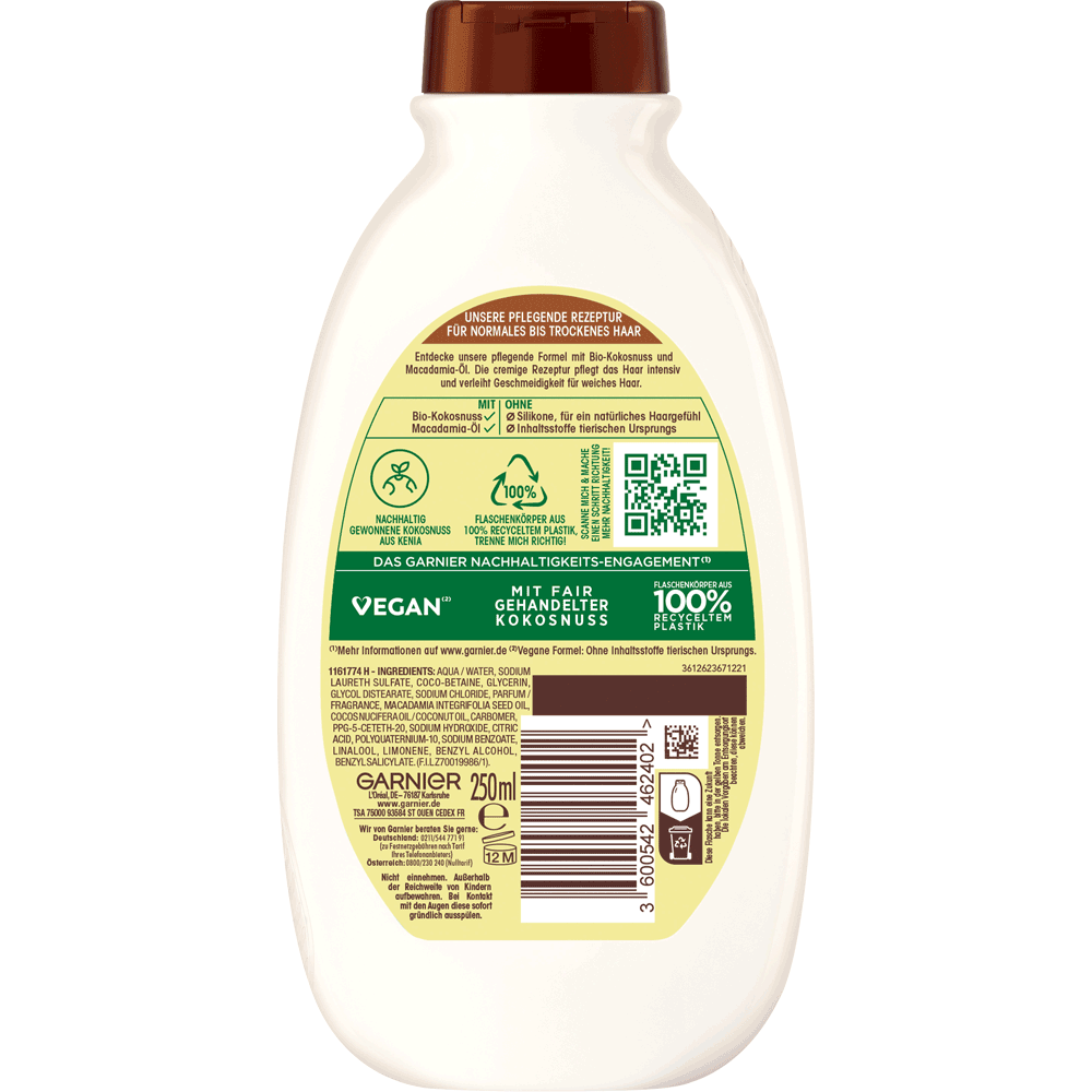 Bild: GARNIER Wahre Schätze Shampoo Kokosmilch & Macadamia