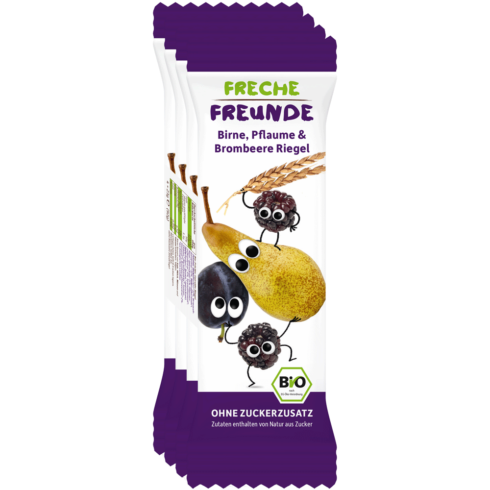 Bild: Freche Freunde Getreideriegel Birne, Pflaume & Brombeere