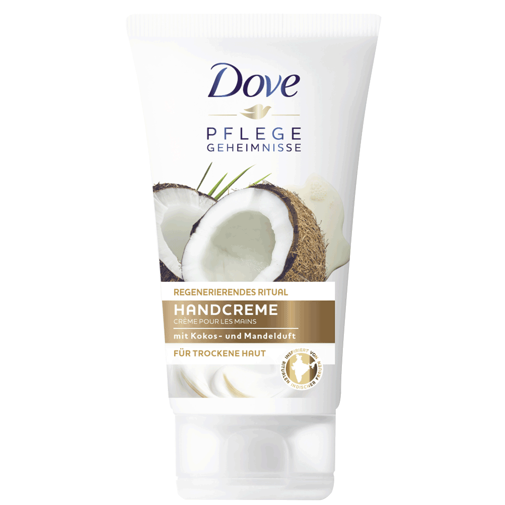 Bild: Dove Pflegegeheimnisse Regenerierendes Ritual Handcreme mit Kokos- und Mandelduft