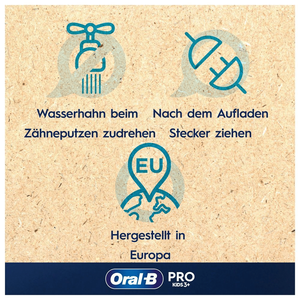 Bild: Oral-B Pro Kids Princess Elektrische Zahnbürste, Lila/Blau
