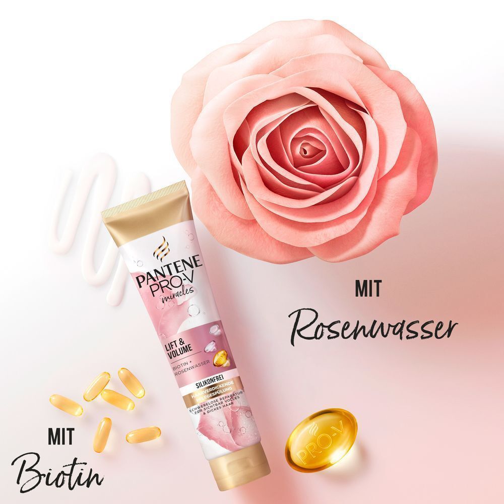 Bild: PANTENE PRO-V Lift & Volume Pflegespülung Mit Biotin + Rosenwasser