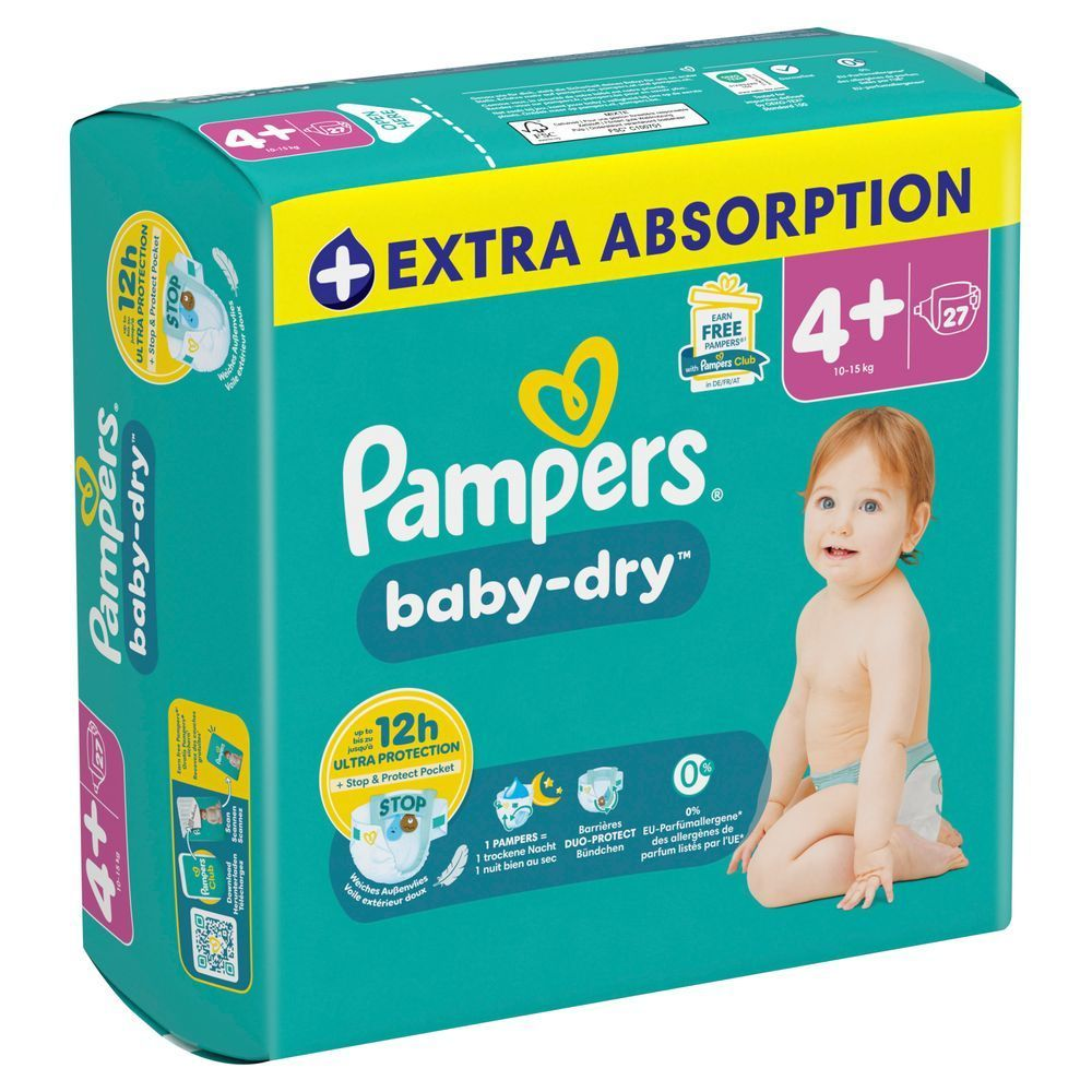 Bild: Pampers Baby-Dry Größe 4+, 10kg-15kg