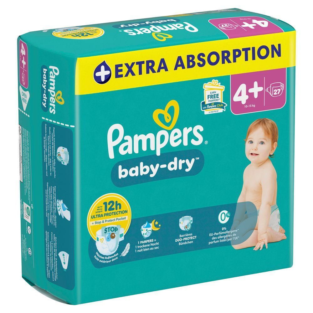 Bild: Pampers Baby-Dry Größe 4+, 10kg-15kg