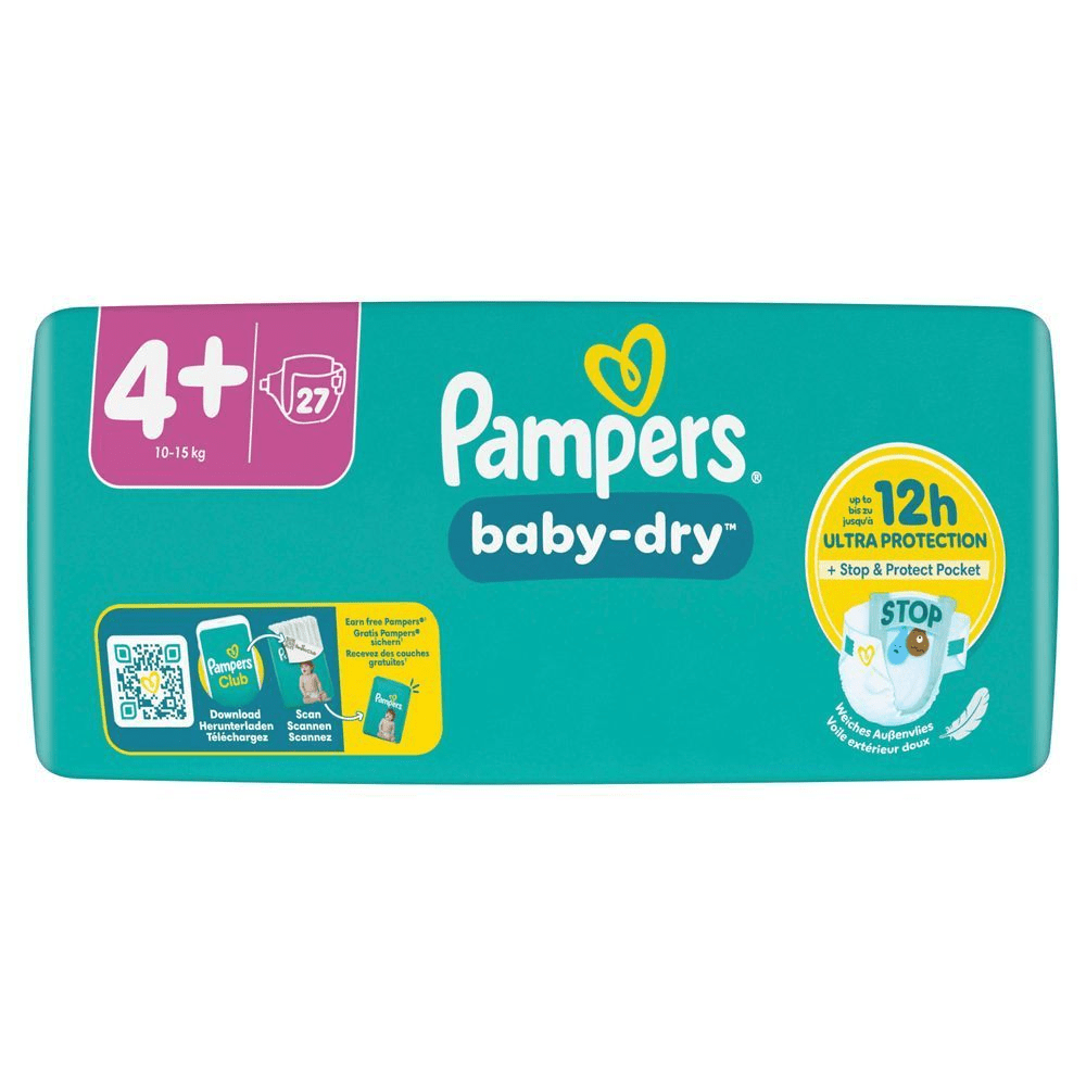 Bild: Pampers Baby-Dry Größe 4+, 10kg-15kg