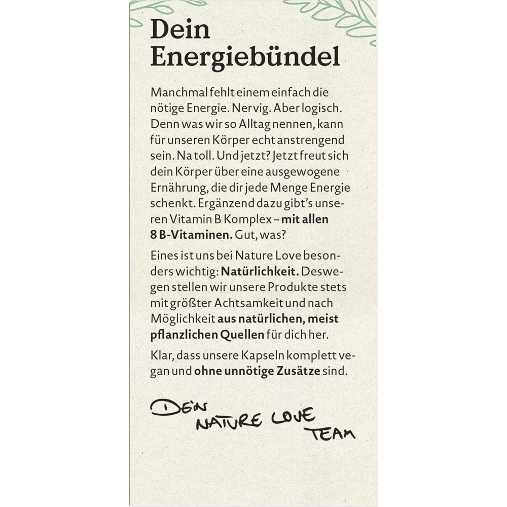 Bild: NATURE LOVE Vitamin B Komplex