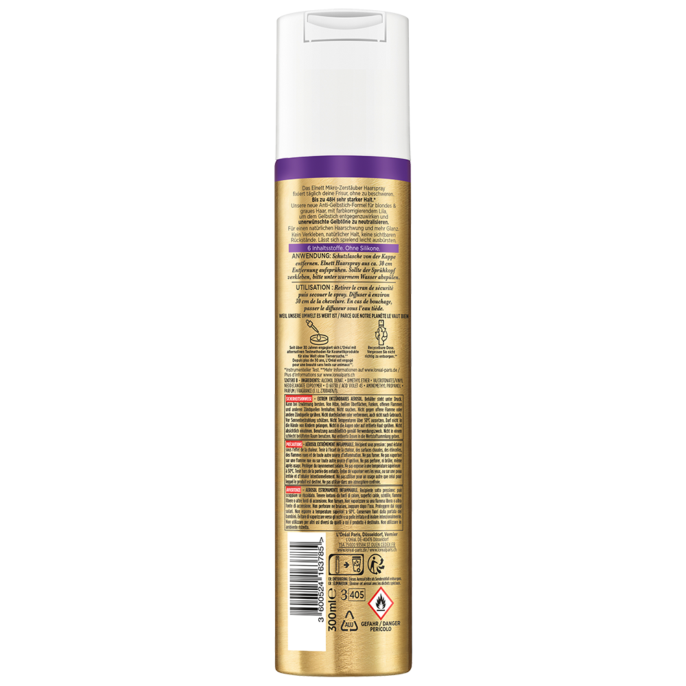Bild: L'ORÉAL PARIS Elnett Ultra-Feines Haarspray Anti-Gelbstich