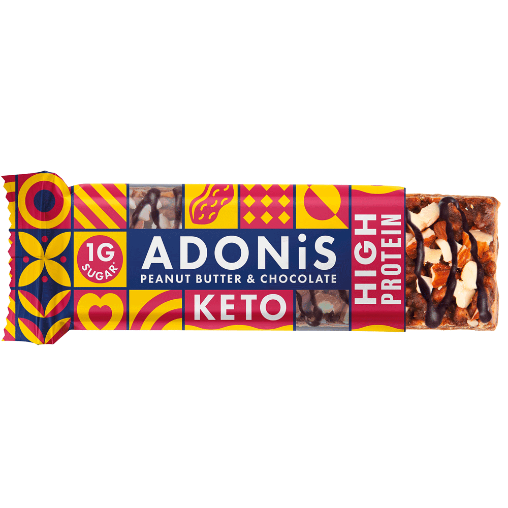 Bild: Adonis Keto Proteinriegel Peanutbutter Chocolate