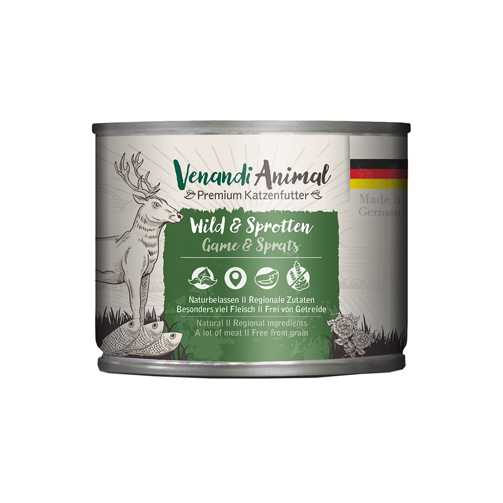 Bild: Venandi Animal Nassfutter Wild und Sprotten