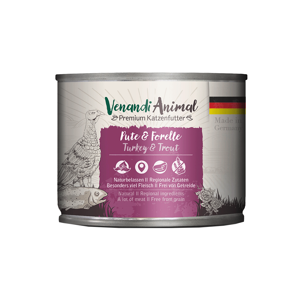 Bild: Venandi Animal Nassfutter Pute und Forelle