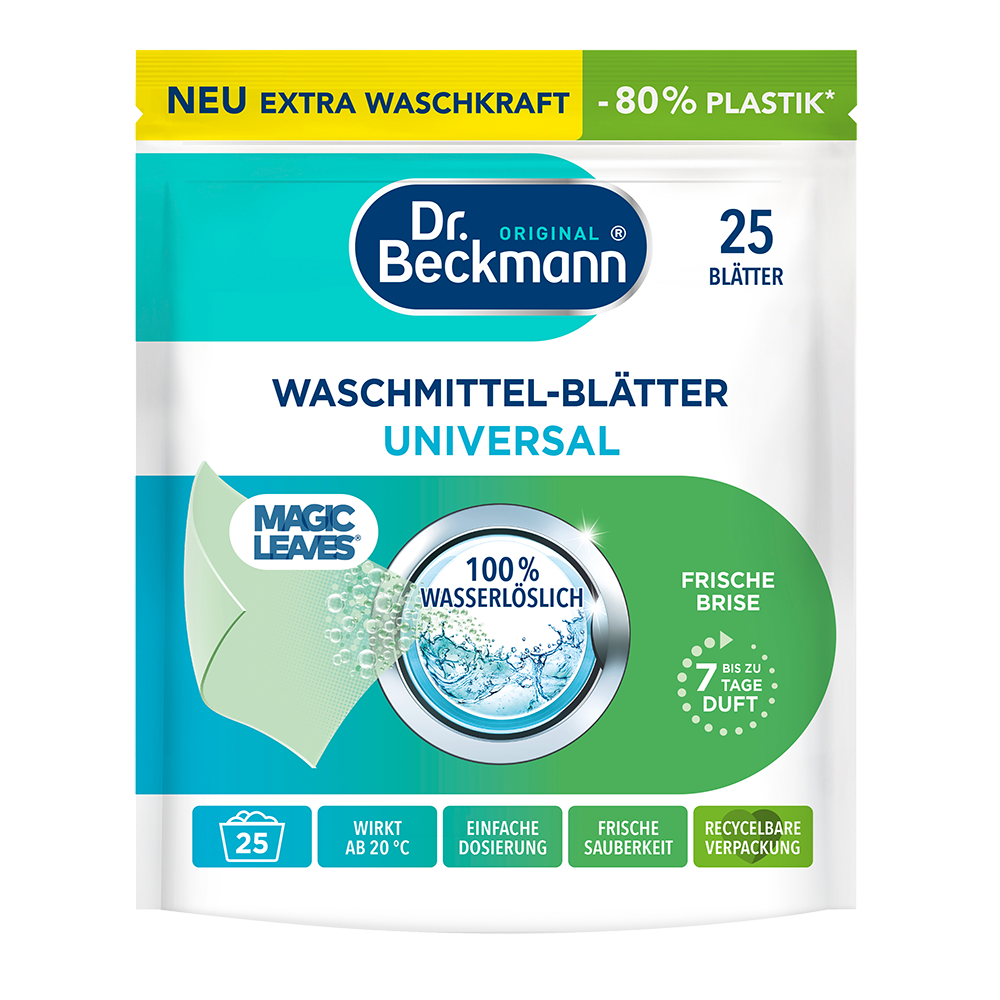 Bild: Dr. Beckmann Magic Leaves Waschmittel Blätter Universal
