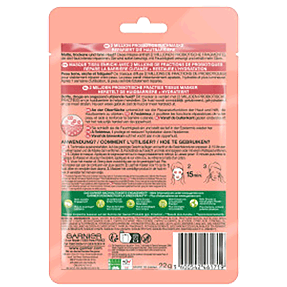 Bild: GARNIER Tuchmaske Skinactive Probiotik
