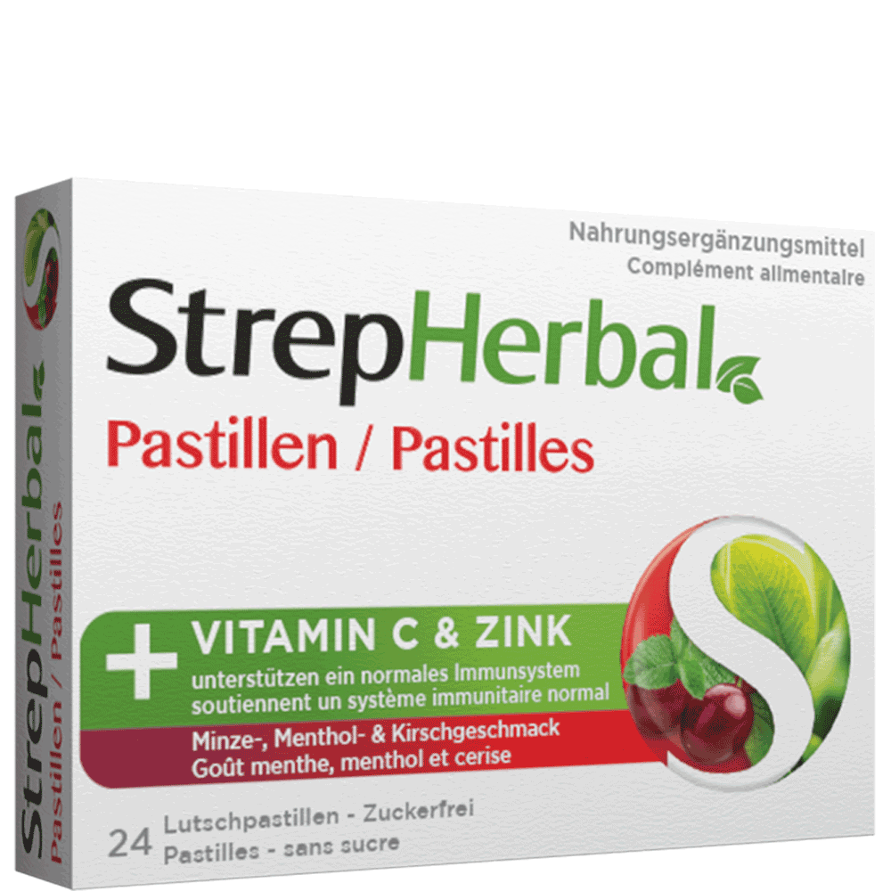 Bild: StrepHerbal Pastillen Minze