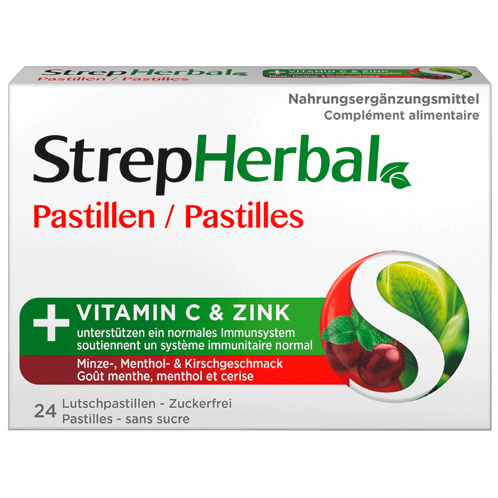 Bild: StrepHerbal Pastillen Minze