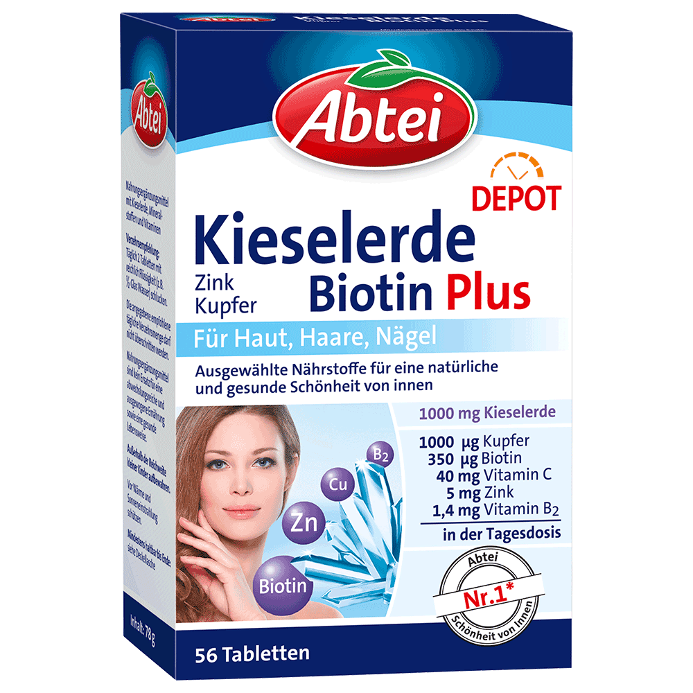 Bild: Abtei Kieselerde Biotin Plus Depot