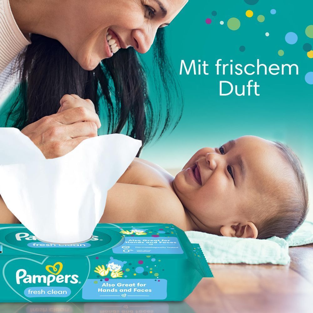 Bild: Pampers Fresh Clean Feuchttücher 5X52