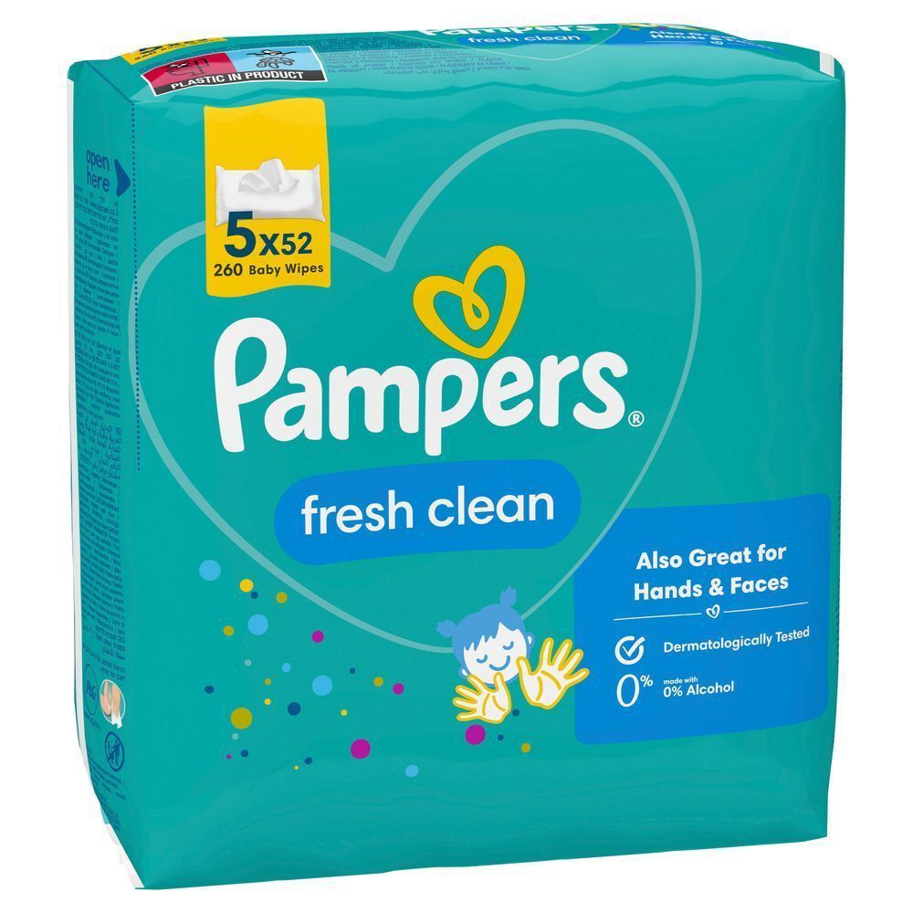 Bild: Pampers Fresh Clean Feuchttücher 5X52