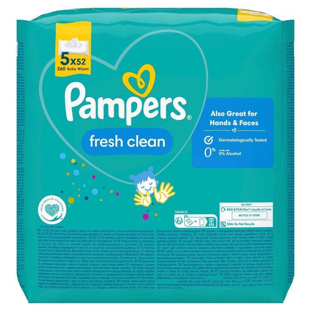 Bild: Pampers Fresh Clean Feuchttücher 5X52