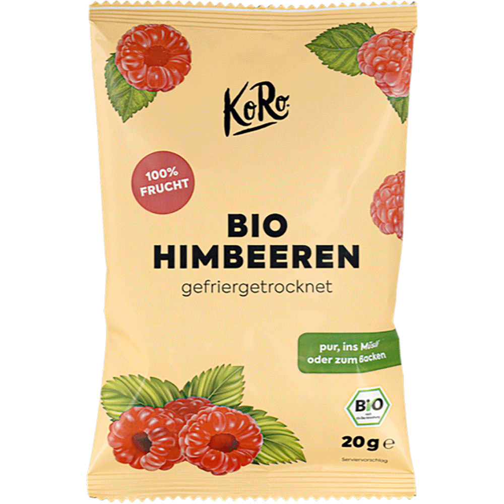 Bild: KoRo Gefriergetrocknete Himbeeren