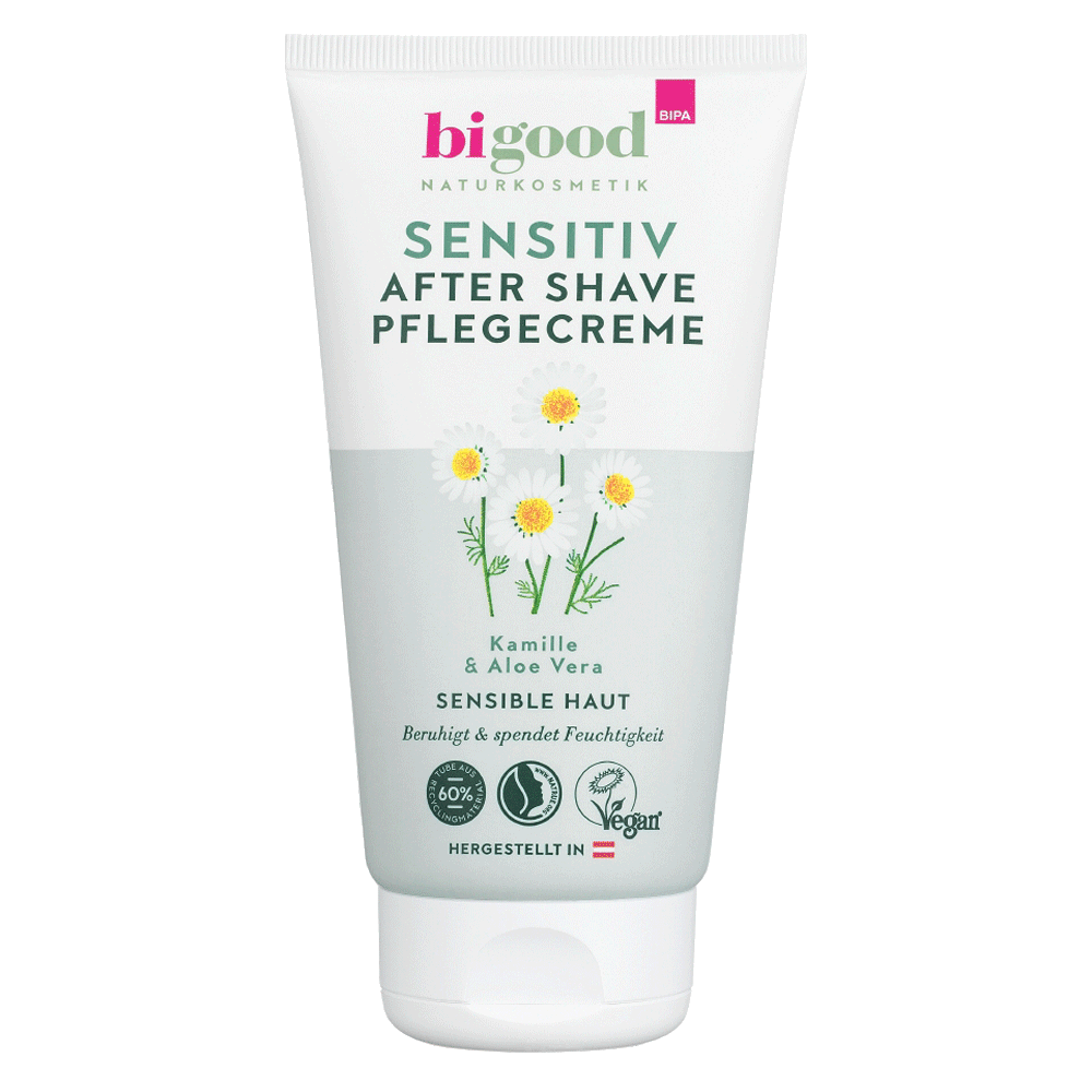 Bild: bi good Sensitiv After Shave Pflegecreme Kamille & Aloe Vera
