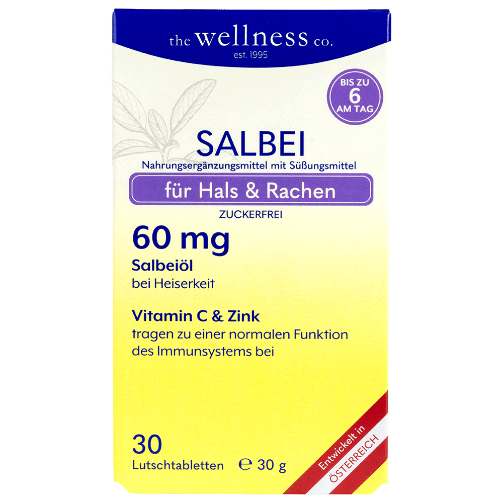 Bild: the wellness co. Salbei Halspastillen