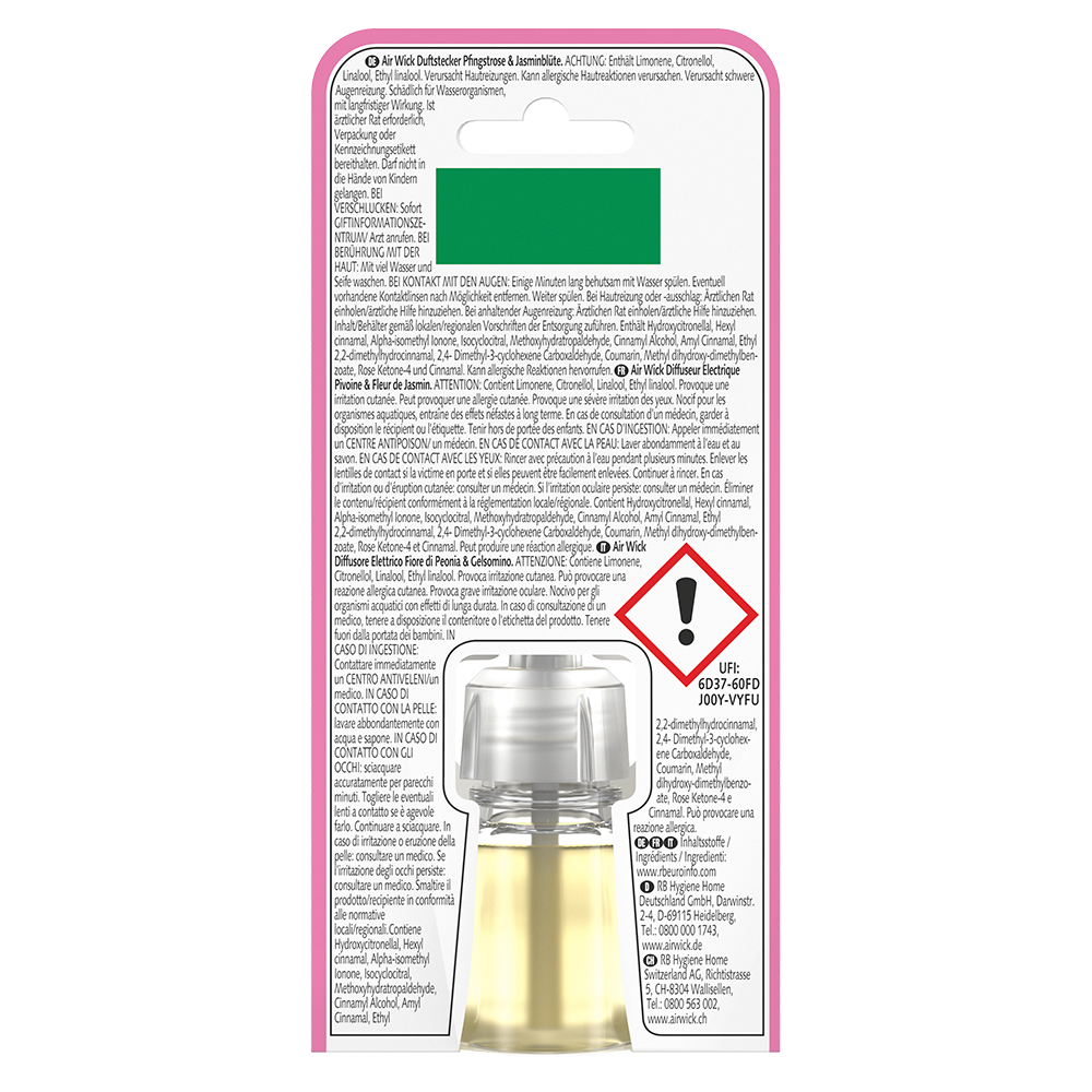 Bild: AIRWICK Duftölflakon Nachfüllung Pfingstrose und Jasminblüte