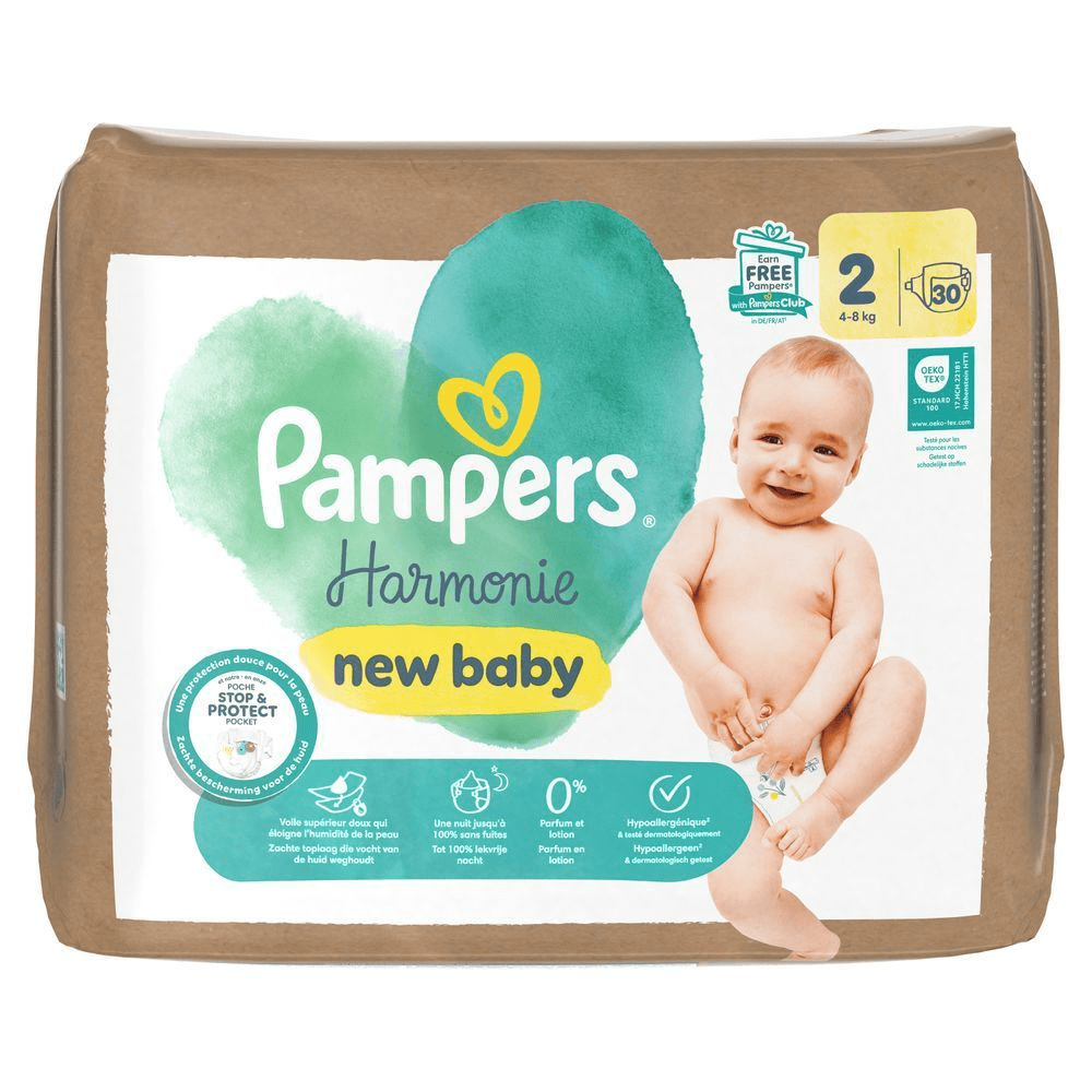 Bild: Pampers Harmonie Windeln Größe 2, 4kg-8kg