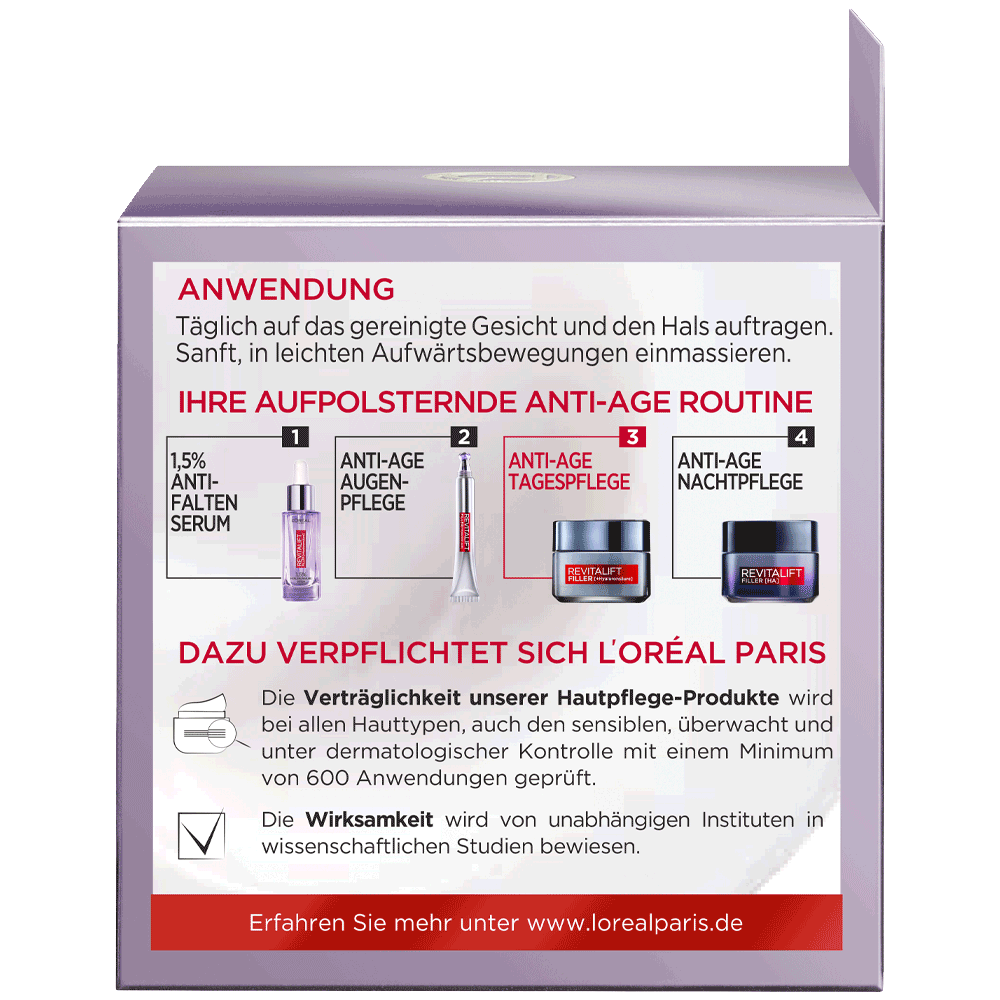 Bild: L'ORÉAL PARIS Revitalift Filler Anti-Age Tagespflege
