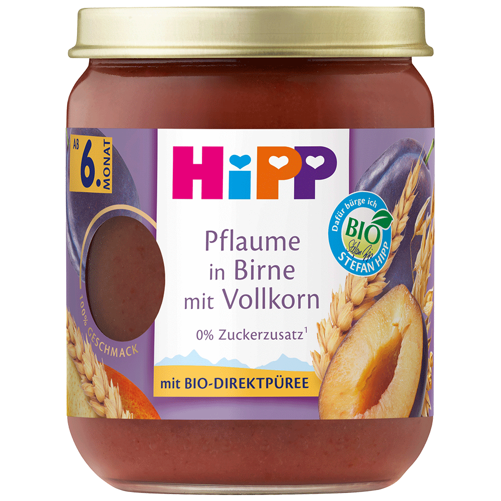 Bild: HiPP Pflaume in Birne mit Vollkorn