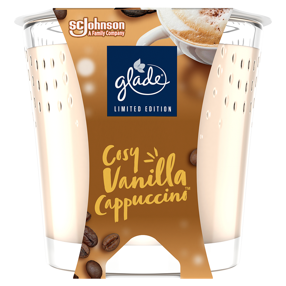 Bild: Glade Duftkerze Cosy Vanilla Cappuccino