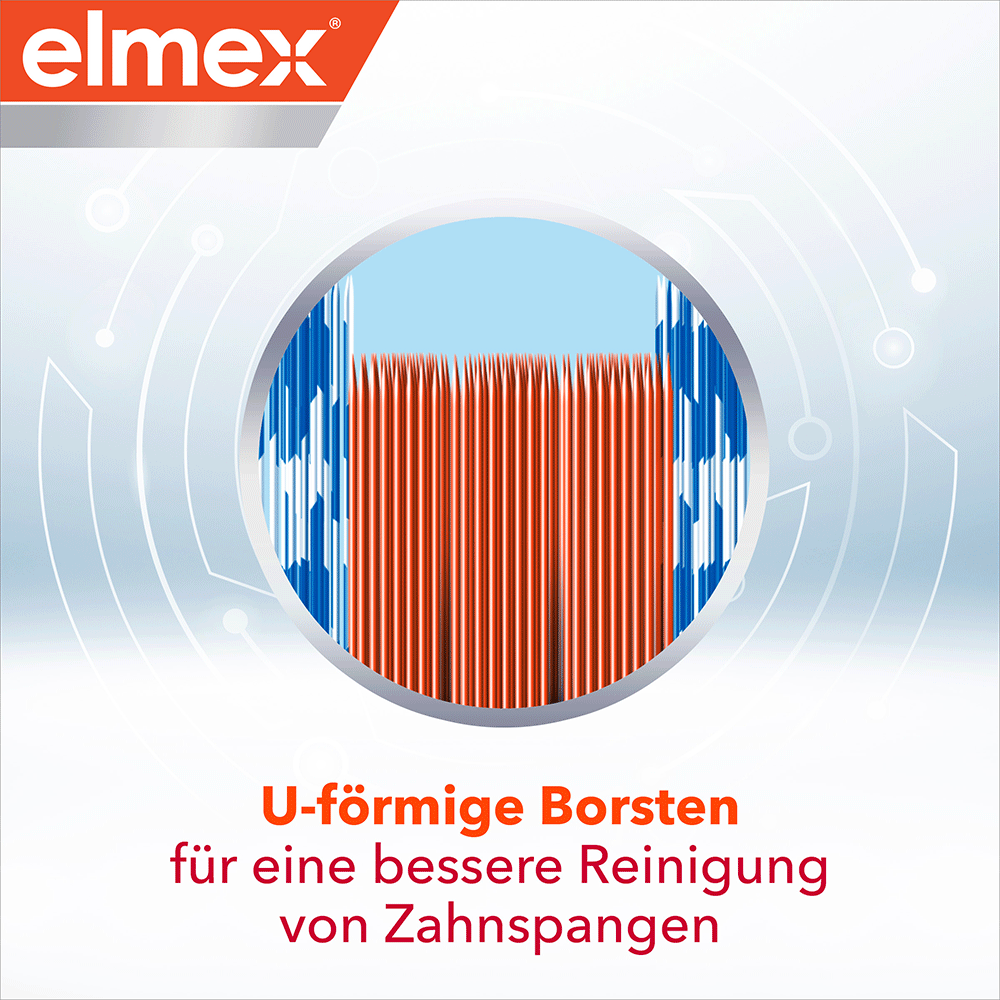 Bild: elmex Zahnbürste Präzision Zahnspange