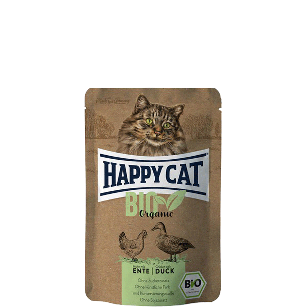 Bild: Happy Cat Bio Pouch Huhn Ente