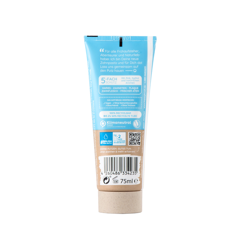 Bild: happybrush Zahnpasta Natural Super Fresh Rundumschutz