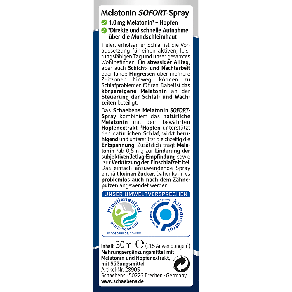 Bild: Schaebens Melatonin Sofort-Spray